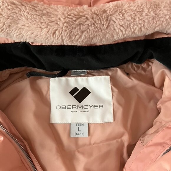 Obermeyer pink ski coat, teen size L (14-16) - Picture 3 of 5